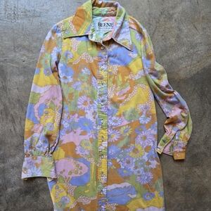 Vintage Beene Bazaar Psychedelic Mini Dress S